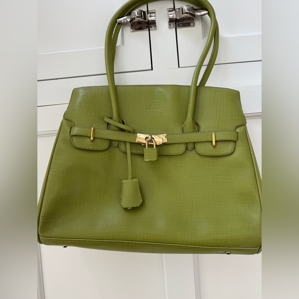 Elegant Green Satchel Bag